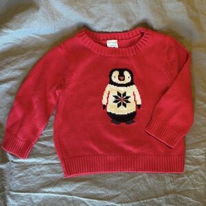 Carter's Red Holiday Penguin Baby Clothing